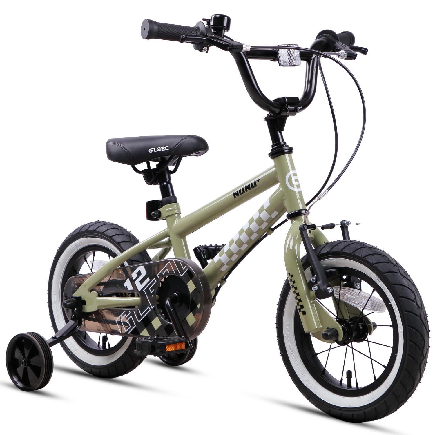 Kinderfiets 12 Zoll BMX-Design Schachbrettmuster Grün