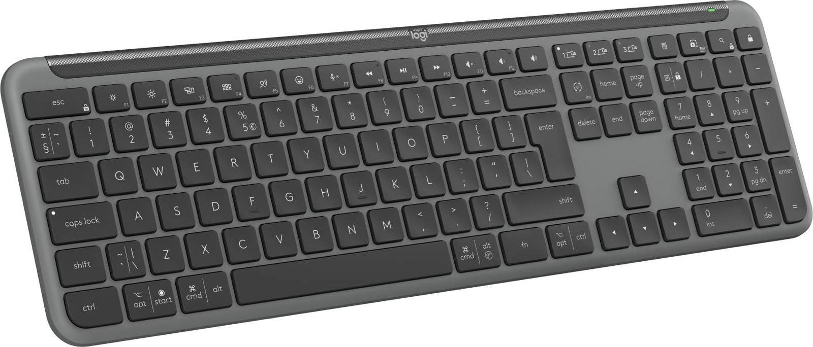 Logitech Signature Slim Keyboard K950, Bluetooth, QWERTY US-indeling, grijs