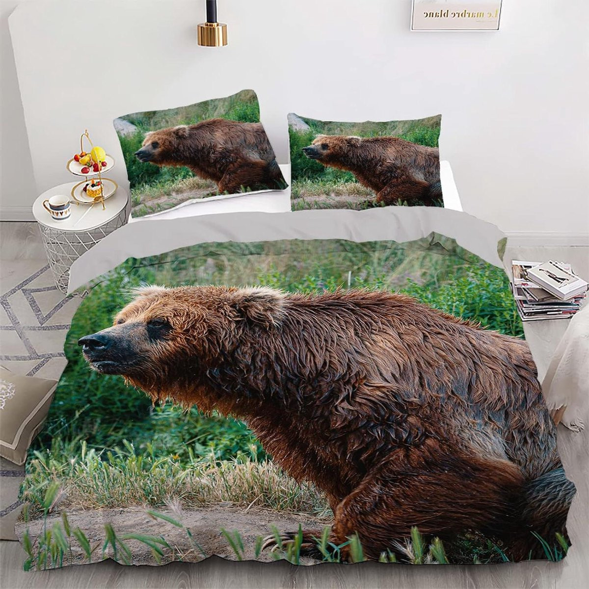 Geel Dekbedovertrek Set van Zachte Microvezel voor Volwassenen, 155x200 cm