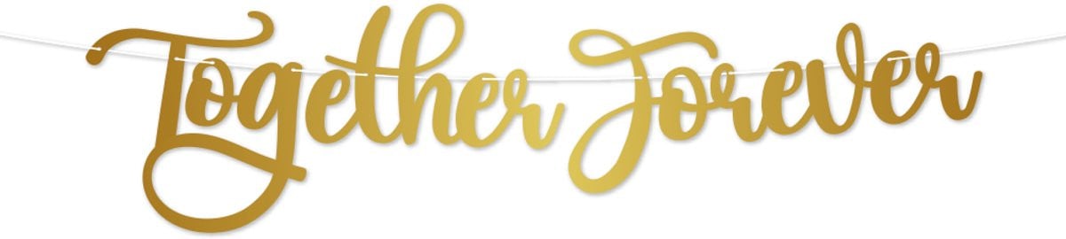 Letter Banner Together Forever voor bruiloften