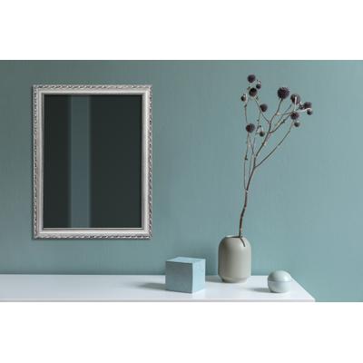 Dekospiegel MIRRORS AND MORE "LOLA", silber (silberfarben), B:34cm H:45cm T:2cm, Holzwerkstoff, Spiegel, Wandspiegel