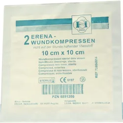 Erena Vlies-Kompresse Steril 10x10cm 2 ST