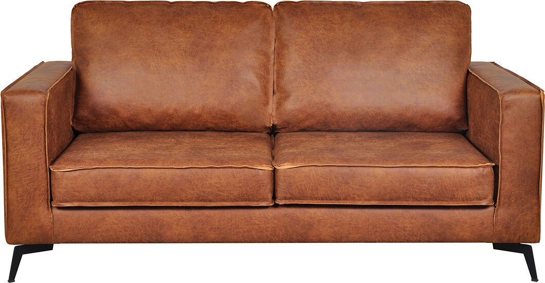 Miliboo Vintage-Ledersofa 2-Sitzer cognacfarben SONNY