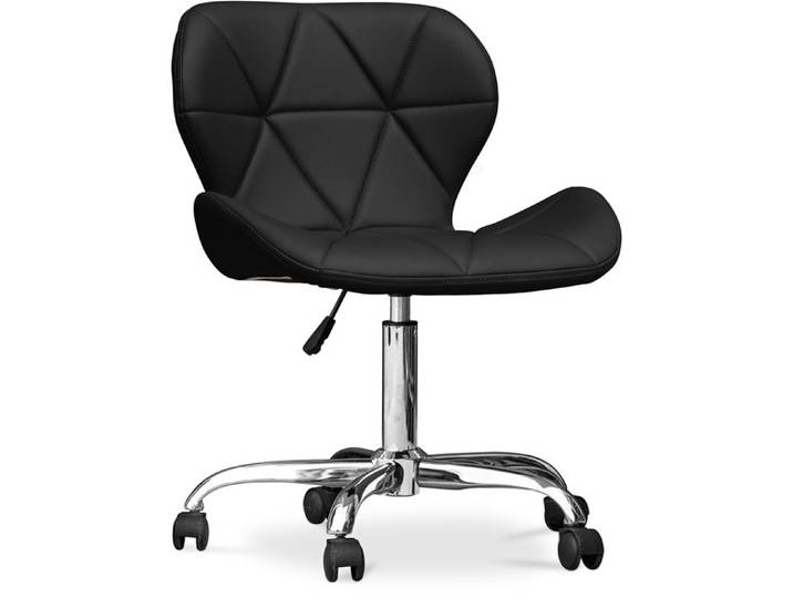 Chaise de bureau rembourrée PU - Winka Noir