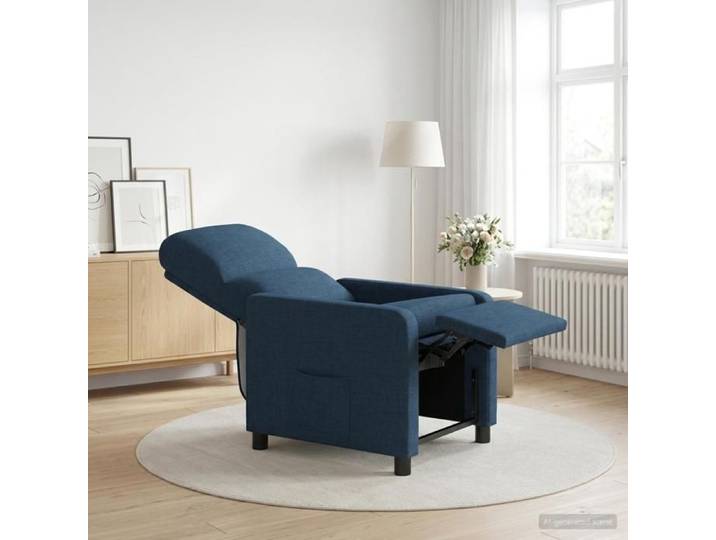 ELORAN®Fauteuil inclinable - Bleu - Tissu - Fauteuil simple Moderne_00937062
