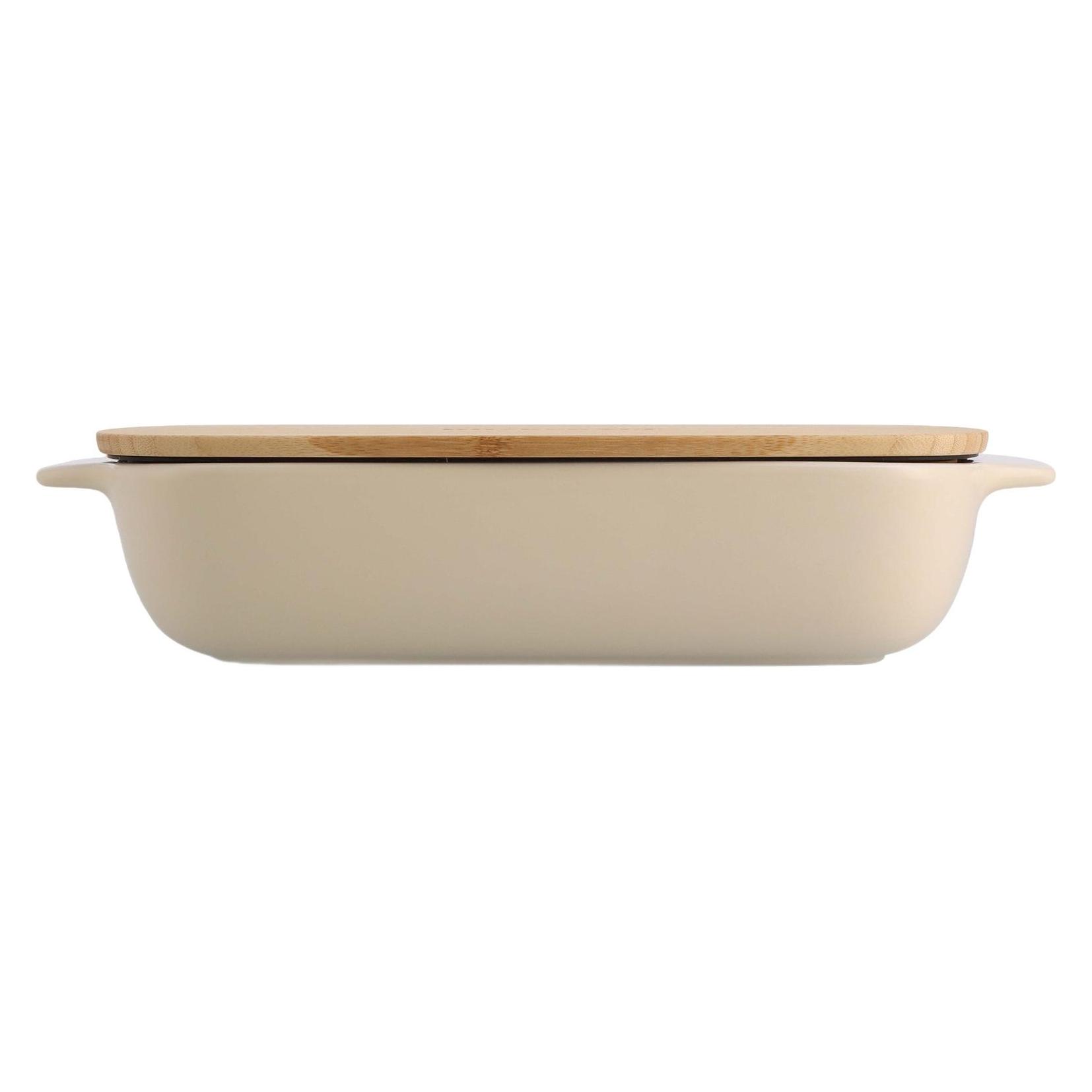KitchenAid overschaal met bamboe deksel - large - amandel wit (CC006109-001)