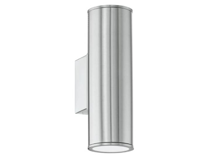 EGLO Applique murale extérieure LED Riga\, éclairage d’extérieur en acier inox\, spot en aspect argenté\, IP44