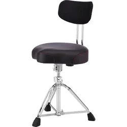 Pearl D-3500BR Schlagzeug-Hocker mit Lehne, Schlagzeug Zubehör, Schwarz