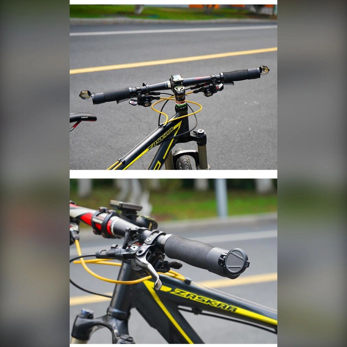 INF Fahrrad Lenkerend-Rückspiegel — 36mm großer Spiegel, 360° verstellbar, Schraubverschluss, passend für 3.2-3.4cm