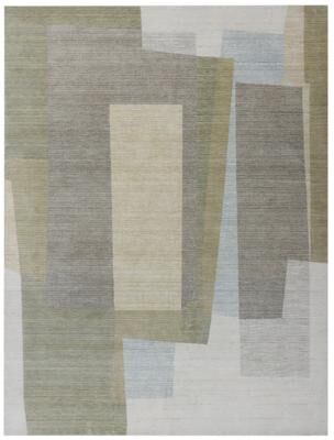 "Kalaty One-of-a-Kind Sage Horizon Geometric Area Rug - 7'6"" x 9'6"""