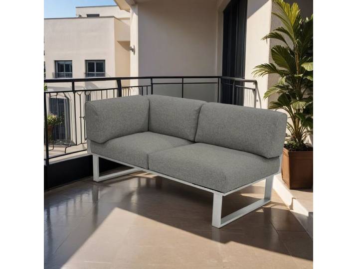 Zebra Belvedere Eck-/Endmodul Edelstahl/Tuvatextil
