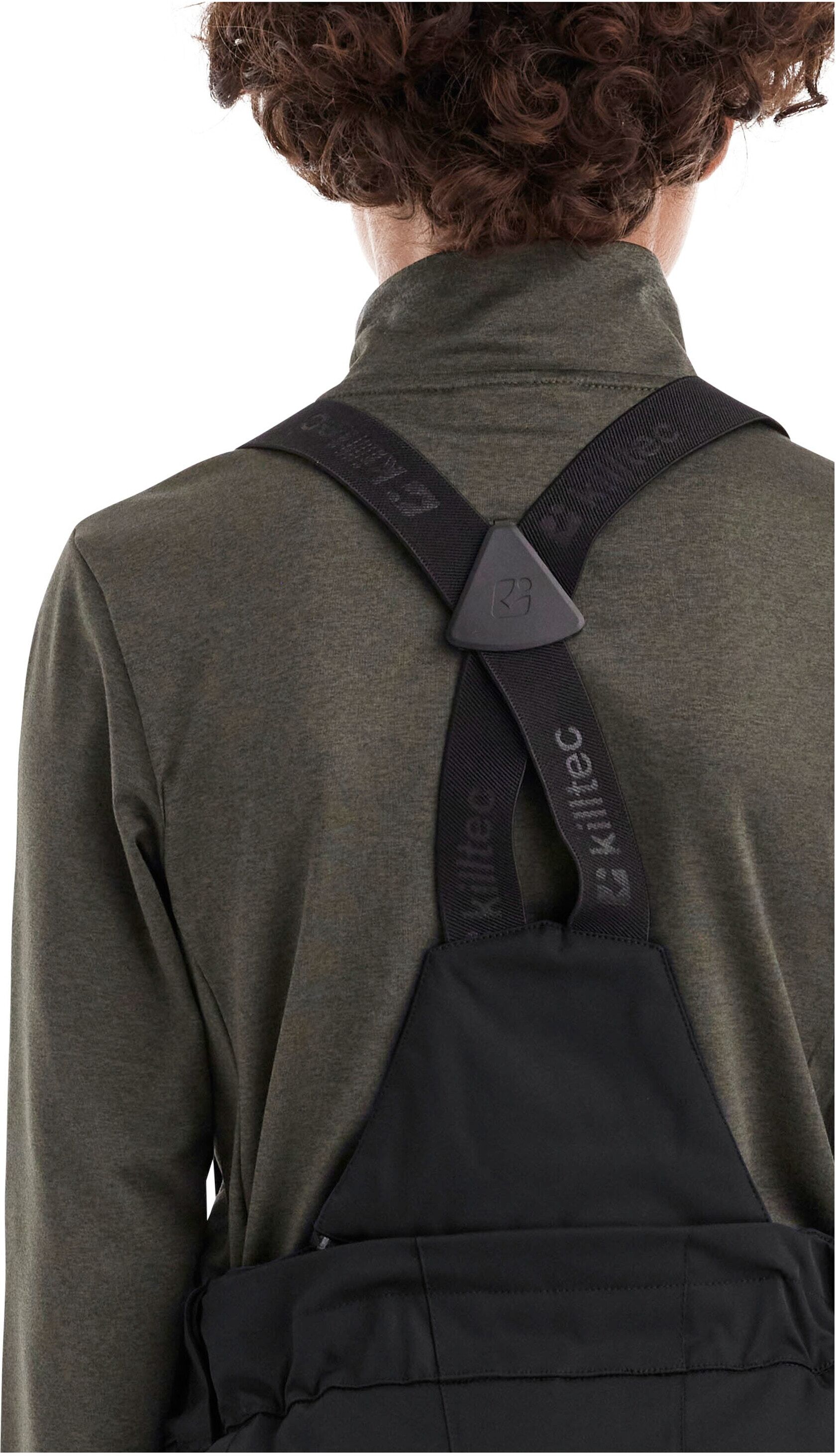 Skihose KILLTEC "Boys Skihose 242", Jungen, Gr. 152, Normalgrössen, schwarz, Obermaterial: 100% Polyester.Futter: 100% Polyester.Füllung: 100% Polyester, Hosen Skihose, Wasserdichte Skihose mit abnehmbarem Latz und verstellbarem Bund schwarz 152, Normalgr