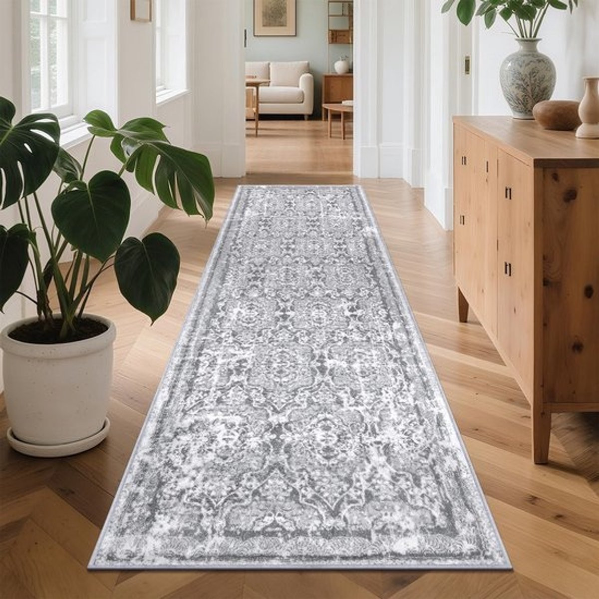 Omgoods Boho Microfibre Anti-slip Vloerkleed voor Keuken, Badkamer of Entree