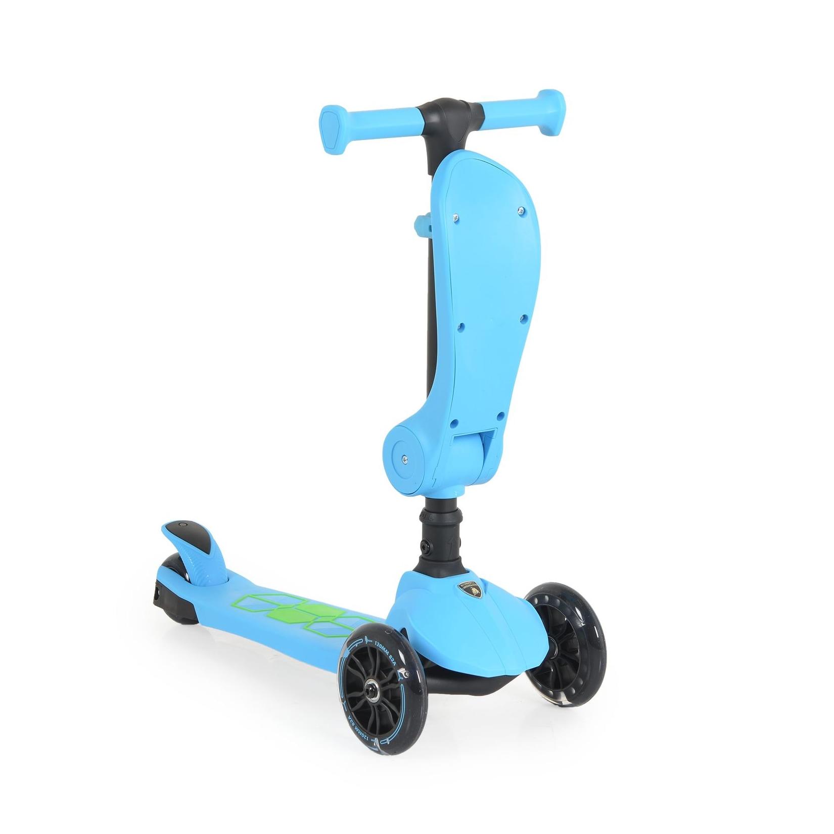 Moni Kinderroller 2 in 1 Lamborghini Laufrad, Lenkerhöhe verstellbar, klappbar blau