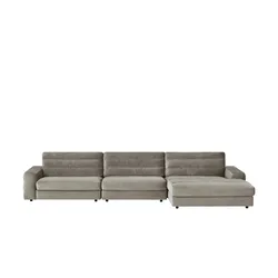 Ecksofa Samt  Scarlatti ¦ grau ¦ Maße (cm): B: 416 H: 83 T: 205.0