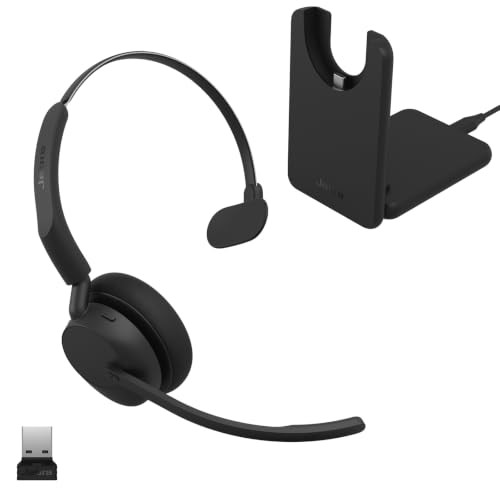 Jabra Evolve3 45 Draadloze Bluetooth-headset met microfoon, USB-A, UC, Single-ear