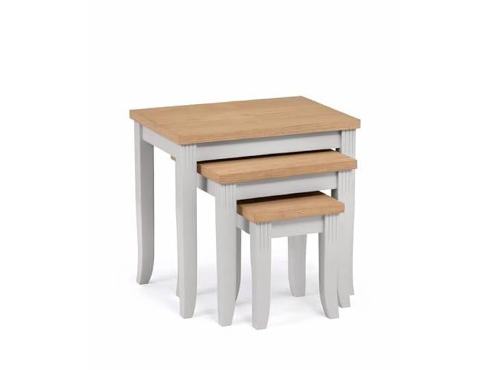 Julian Bowen Davenport Beistelltisch-Set, Eiche/Elefantengrau