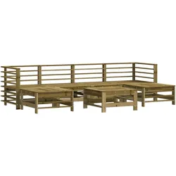 vidaXL 7-tlg. Garten-Lounge-Set Kiefernholz Imprägniert