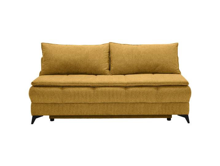 Stylife Schlafsofa, Senfgelb, Metall, Füllung: Silikon, Schaumstoffflocken, 197x95x92 cm, Wohnzimmer, Sofas & Couches, Schlafsofas