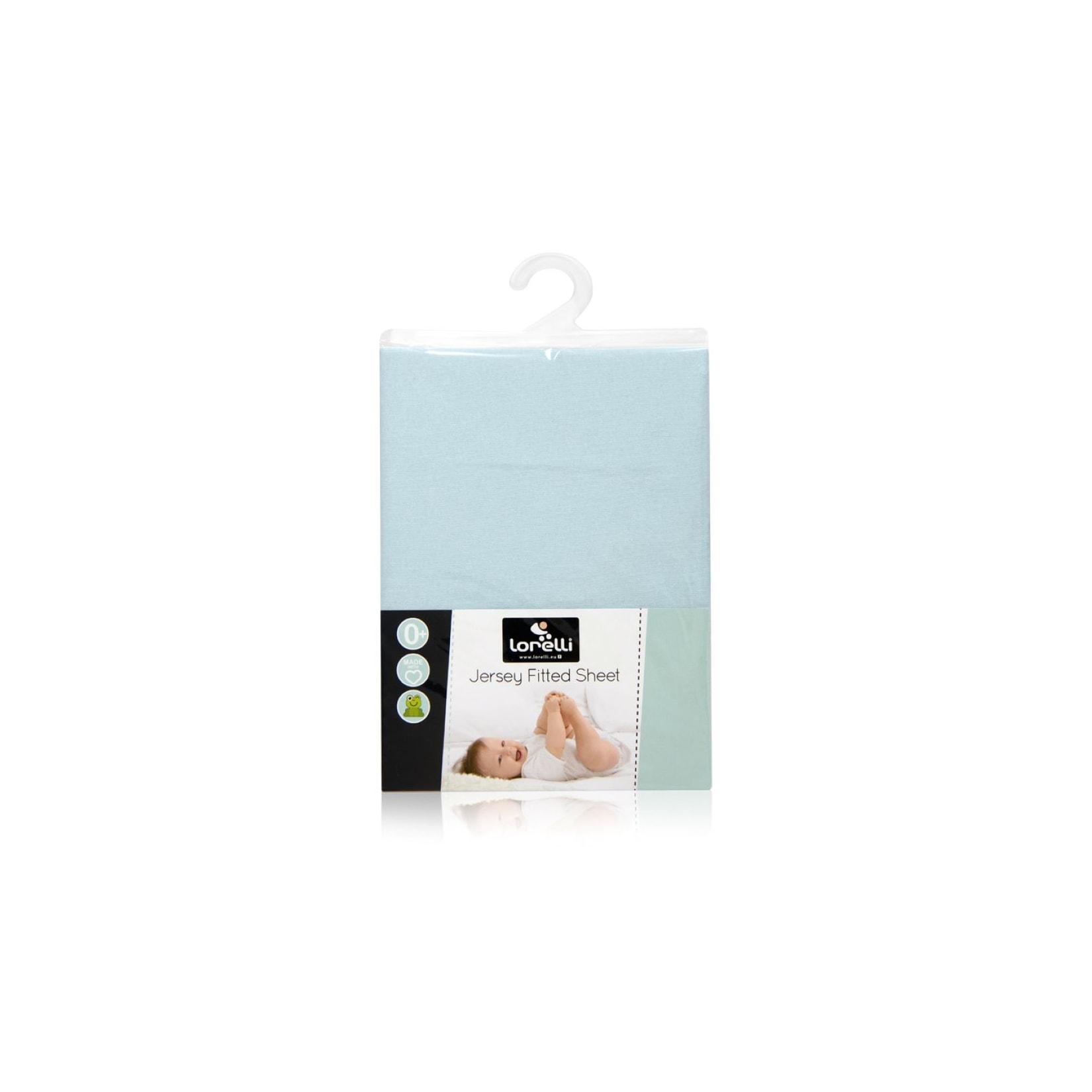 Lorelli Babybett Spannbetttuch Jersey 120 x 60 cm Bettlaken Babybetten, waschbar blau