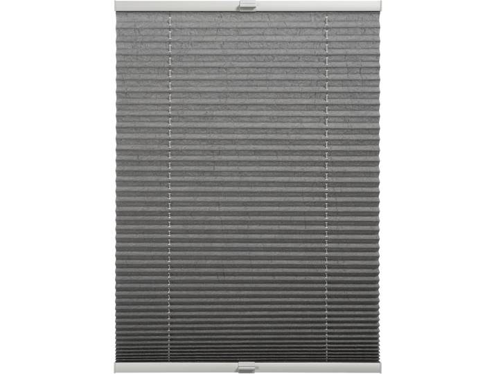 Plissee Milla , grau, B:80cm H:130cm, Obermaterial: 100% Polyester, SCHÖNER WOHNEN-KOLLEKTION, Plissees, Plissee, verschraubt, silberne oder weisse Rollo-Technik