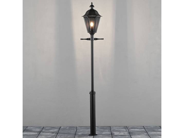 Konstsmide Mastleuchte Pallas, schwarz dimmbar, schwarz, Aluminium