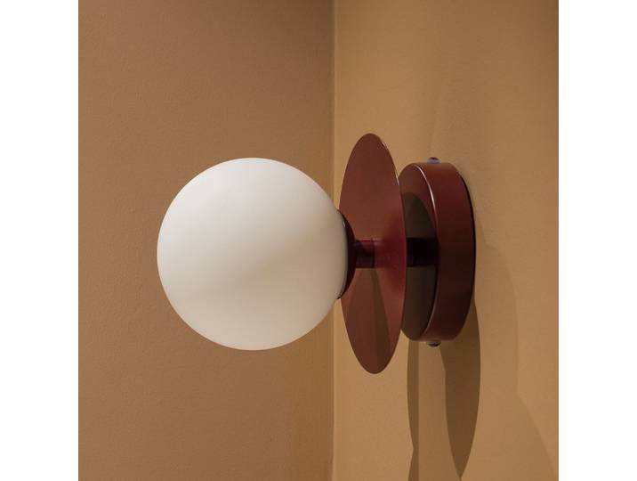 ART DECO Wandleuchte burgunder/weiß Glas - Globen Lighting - Wohnzimmer - Skandinavisch - Einflammig