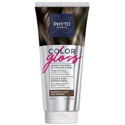 Phyto, Haarmaske, COLOR gloss Maske & Pflege iced brown (200 ml)