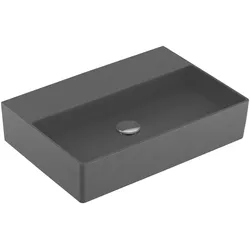 Villeroy & Boch Wandwaschbecken Memento 2.0, Graphite CeramicPlus, 600x420x135 mm, TitanCeram, matt, Wandmontage