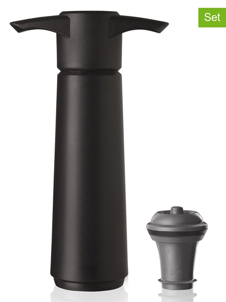 Vacu Vin 2tlg. Weinpumpen-Set in Schwarz - onesize