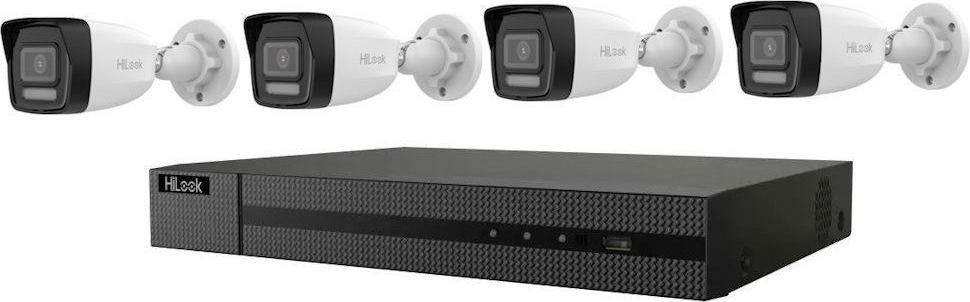 HiLook Kamerasystem 4 Kameras 4MP Smart Hybrid Light mit intelligenter Objekterkennung