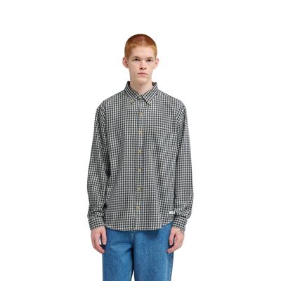 Langarmhemd ELEMENT "Button Down Regular Flannel", Herren, Gr. XS, schwarz-weiß (gingham checks), Obermaterial: 100% Baumwolle., Hemden