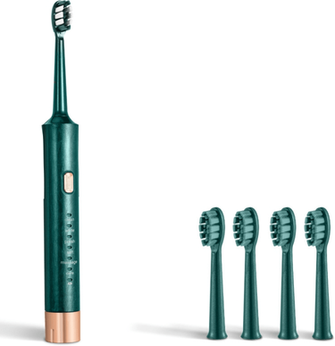 Inspired Deals AW 175 Sonic Electric Toothbrush Set For Couples Rechargeable Waterproof Oral Care green