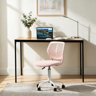 FurnitureR Homy Casa Kids' Adjustable Height Swivel Desk Chair with Padded Seat, Rolling Wheels and Metal Base