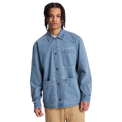 Langarmhemd DC SHOES "Hawkshaw", Herren, Gr. M, blau (vintage blau), Obermaterial: 100% Baumwolle., Hemden
