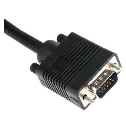 RS PRO VGA-Kabel A VGA / Stecker B VGA / Stecker, 5m PVC Schwarz (5 m) (1828525)