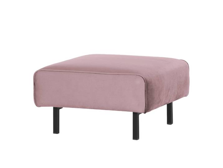 Polsterhocker Tapio I 75 x 44 x 75cm Pink/Mauve Samt Ravi: Mauve