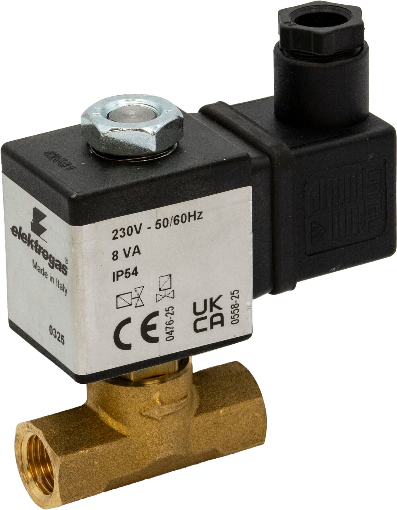Elektrogas 230V AC Gas Solenoid Valve – 1/4 BSP Female