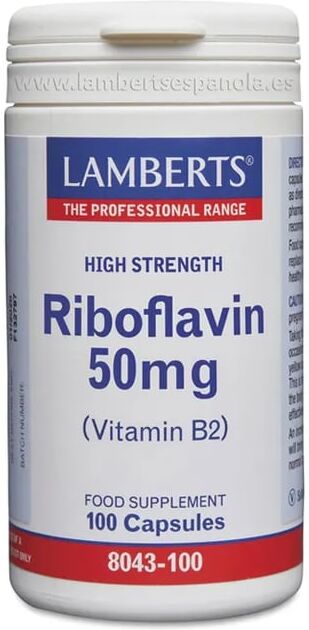 Lamberts RIBOFLAVINA 50mg (VITAMINA B2) 100 Caps