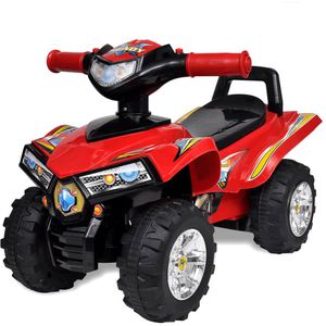 vidaXL Rutschauto 10070, Aufsitz-Quad, ab 1 Jahr, rot, mit Licht & Sound