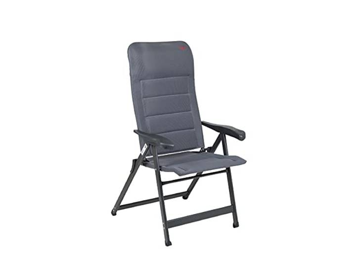 Crespo ap-237/86 air-Deluxe Camping Stuhl, grau, 78 x 67 x 120 cm