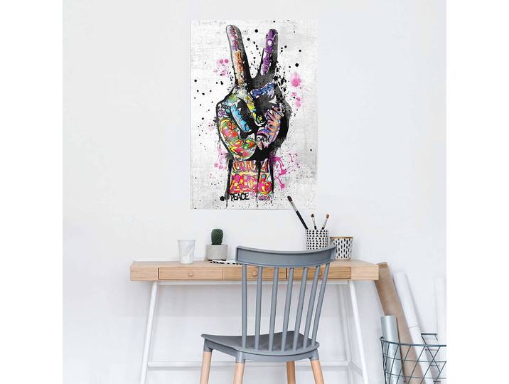 Poster Peace Papier Multicolore 61 x 92 x 0cm