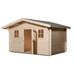 Weka 45 mm Gartenhaus 135 mit Vordach (60 cm) - 50 % Rabatt auf Dacheindeckung