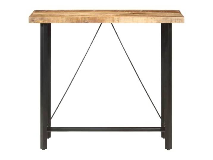 Bartisch 120x58x107 cm Raues Mangoholz Industrie-Look,Stehtisch,Hartholz,pulverbeschichtete Eisenbeine,Küche,Esszimmer,stabil,langlebig