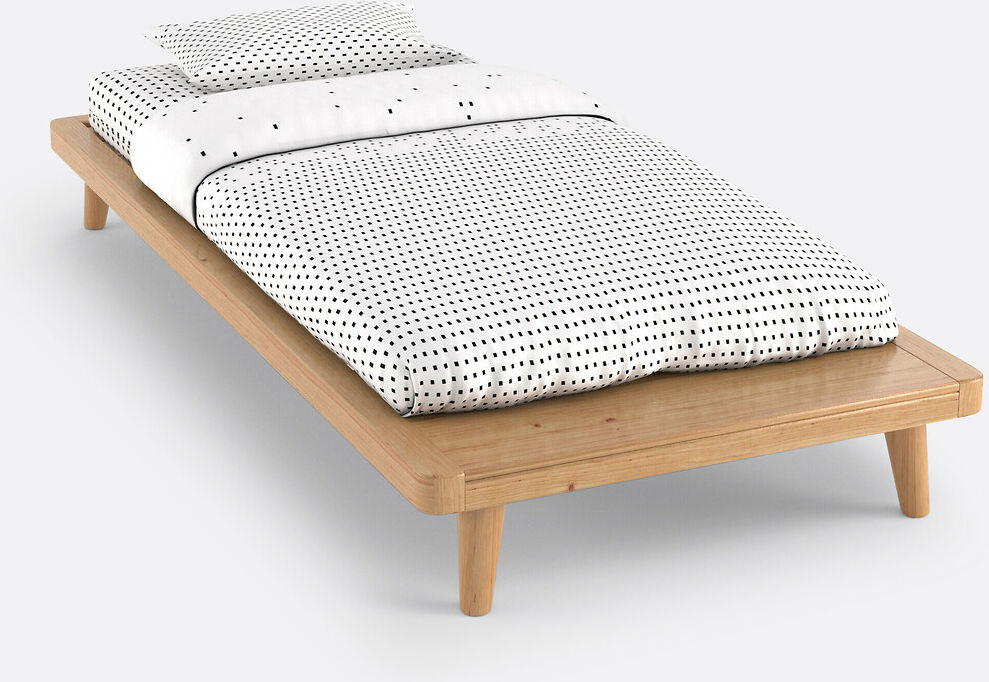 LA REDOUTE INTERIEURS Lit plateforme + sommier + tablette, Jimi