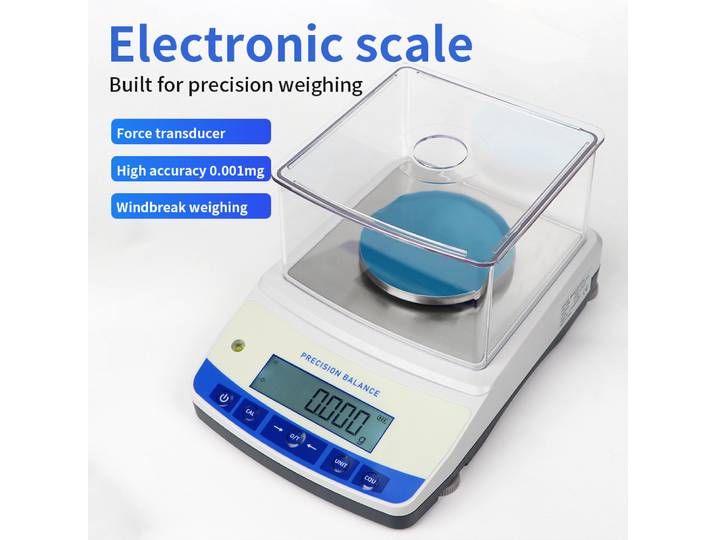Balance de laboratoire 500g 0.001g Balance électronique de haute précision Balance analytique numérique Balance de bijoux avec Balance de pare-brise