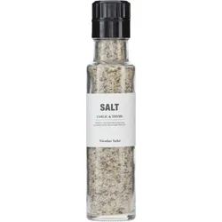 Nicolas Vahe Salz mit Knoblauch und Thymian mit Mühle