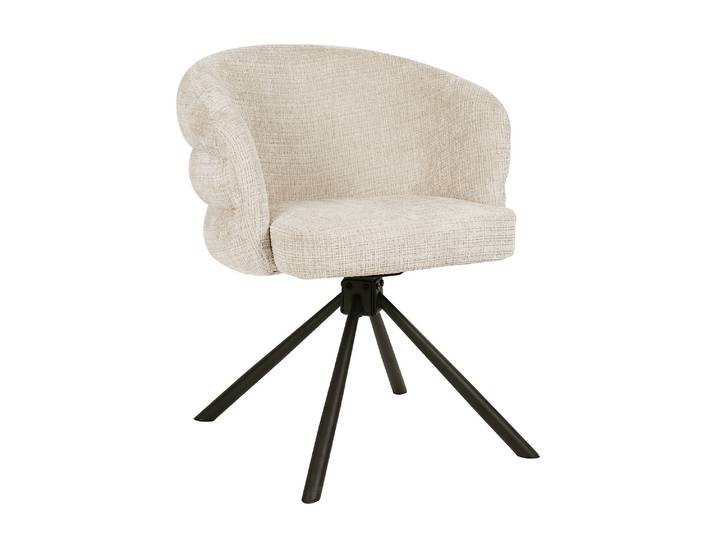 Chaise de séjour Irina Noir/beige - Basika