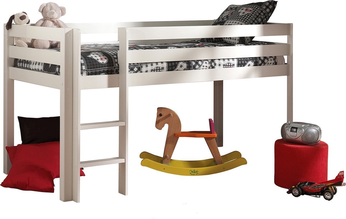 Vipack Halfhoogslaper Pino voor kinderen, wit, B/D: 90 x 200 cm