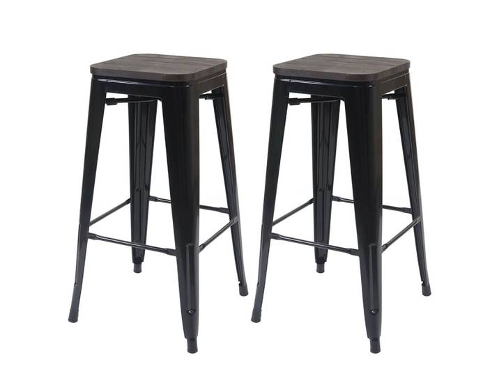 BARHOCKER Schwarz 2er-Set